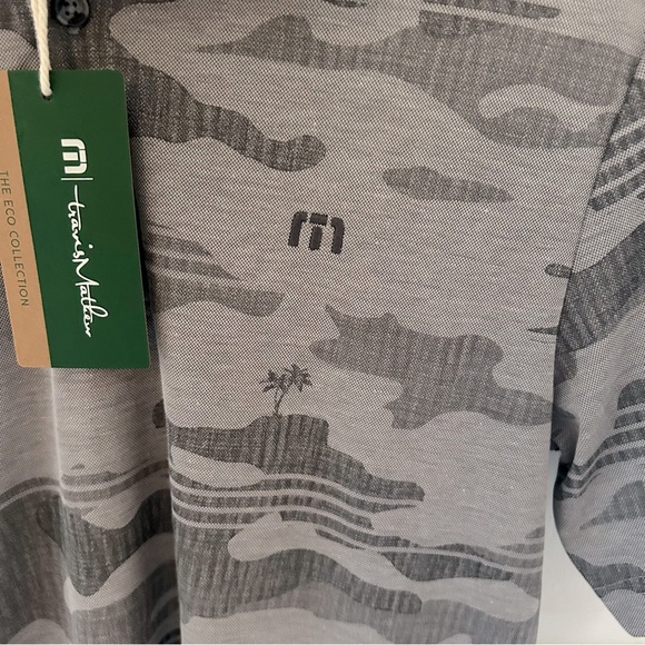 NWT Travis Mathew Beachside Stealth Golf Polo Heather Gray Small Eco Collection - Picture 13 of 13